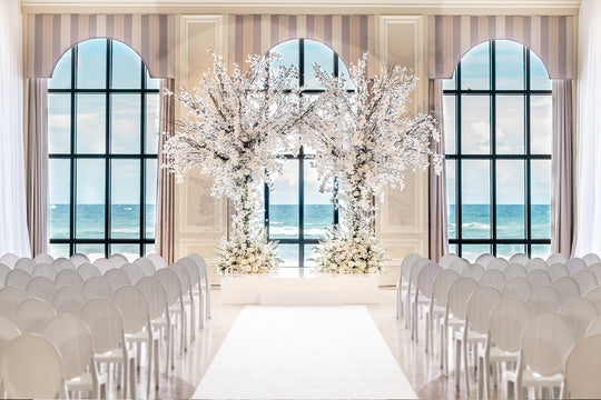 Whisper of Neutrals: A Palm Beach Wedding in White