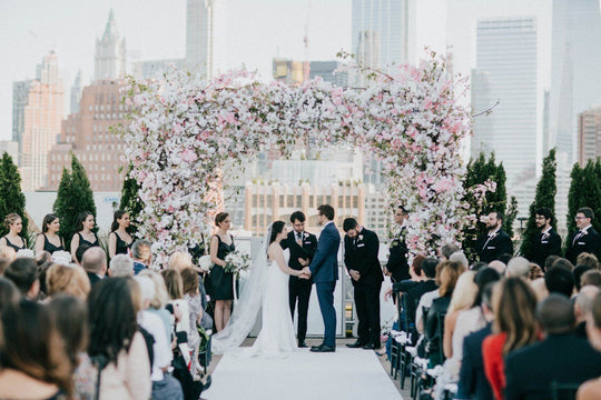 Springtime in Manhattan - Wedding Ceremony & Celebration on a Soaring Downtown Rooftop